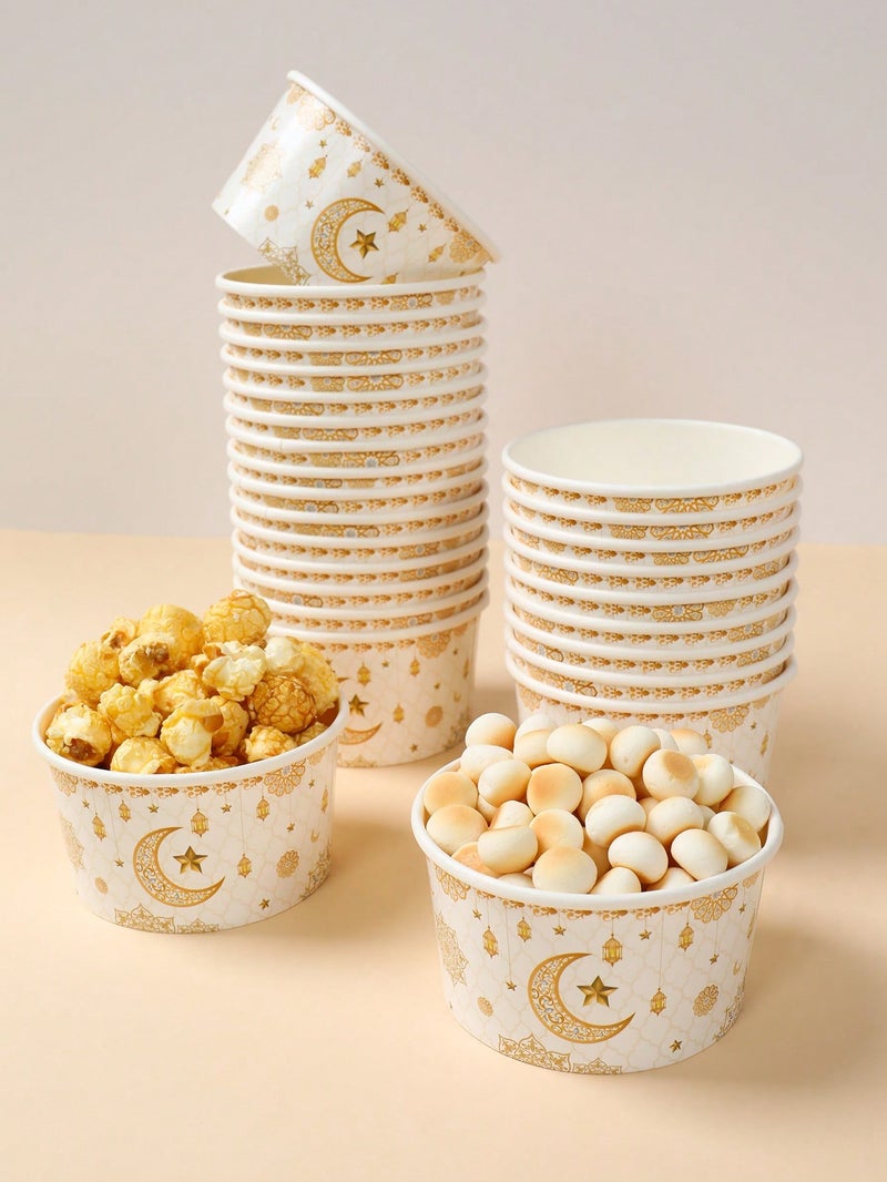 Ramadan Disposable Small Paper Plates – 10 PCS Snack & Dessert Plates for Ramadan - Image 3